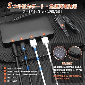 GOLABS ソーラーパネル Amazon | 太陽光パネル GOLABS ソーラーパネル 60W ソーラー